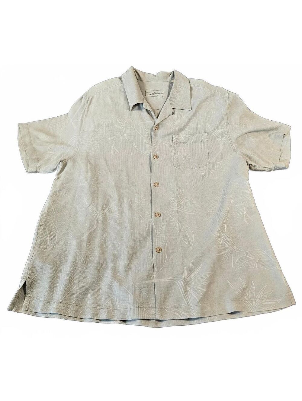 Tommy Bahama Original Fit Green Short Sleeve Button-Up Shirt, Size XL